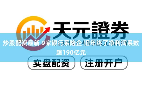 炒股配资最新 9家银行系险企 旧年终了净利润系数超190亿元
